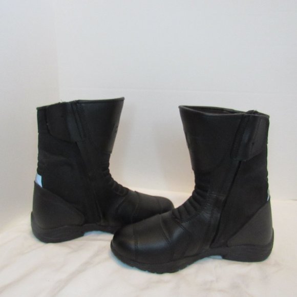 Bilt Black Leather Armor Zip Up Motorcycle Riding Boots US Size 5 NEW - Picture 8 of 9